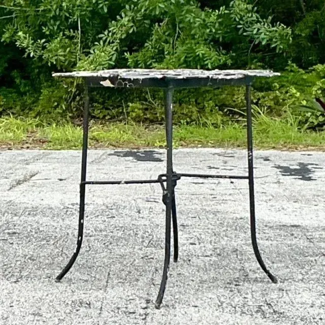 Vintage Boho Hand Forged Horseshoe Table — additional photo 3