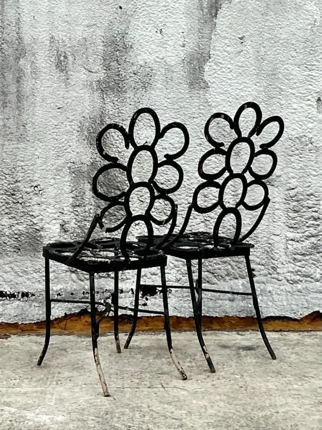 Vintage Boho Hand Forged Horseshoe Table — additional photo 8