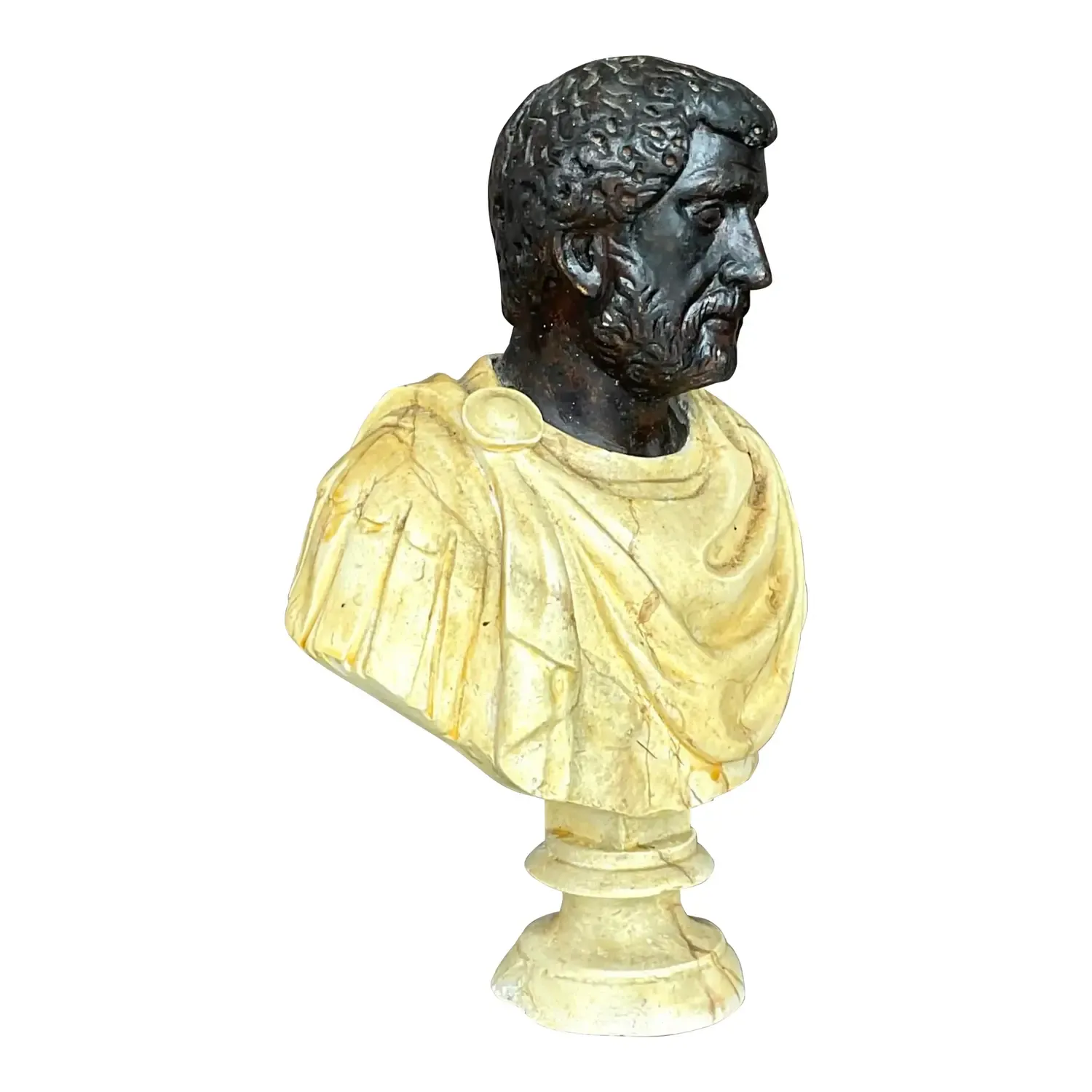 Vintage Boho Hand Painted Bust of Man — additional photo 1