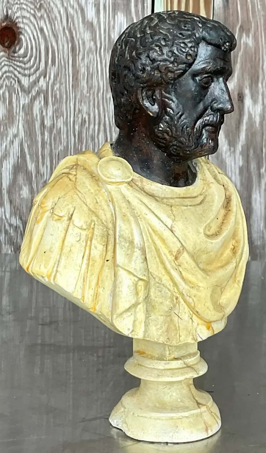 Vintage Boho Hand Painted Bust of Man — additional photo 3