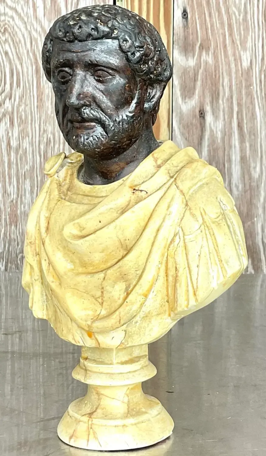 Vintage Boho Hand Painted Bust of Man — additional photo 4