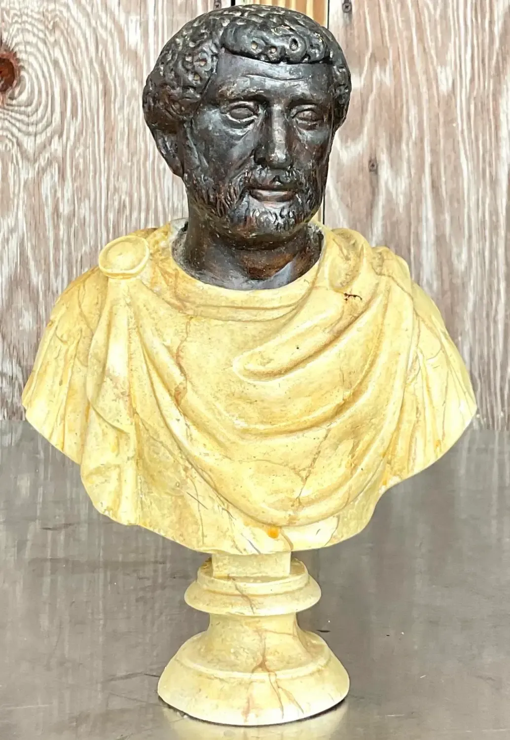 Vintage Boho Hand Painted Bust of Man — additional photo 5