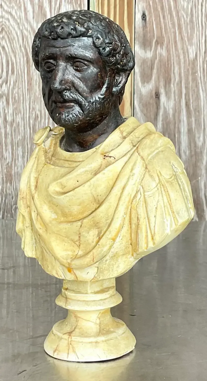 Vintage Boho Hand Painted Bust of Man — additional photo 6
