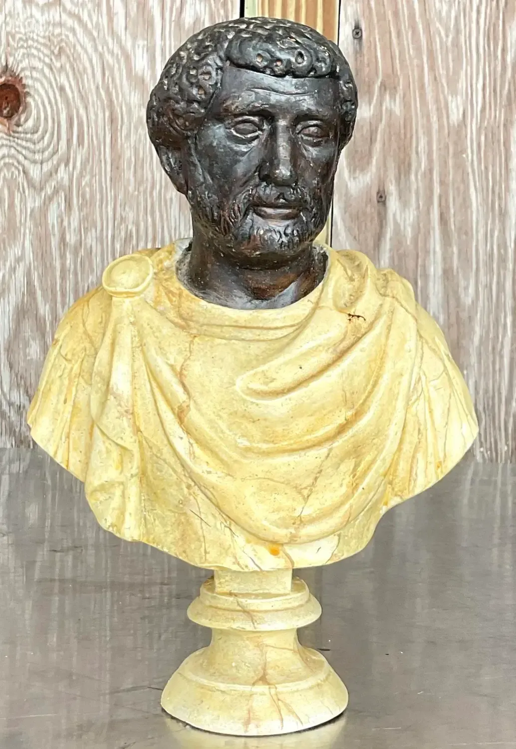Vintage Boho Hand Painted Bust of Man — additional photo 7