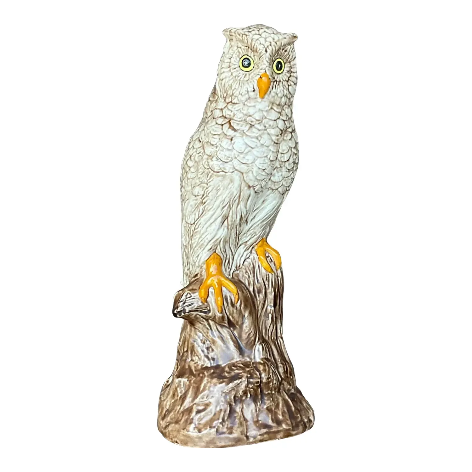 Vintage Boho Hand Painted Ceramic Owl — additional photo 1