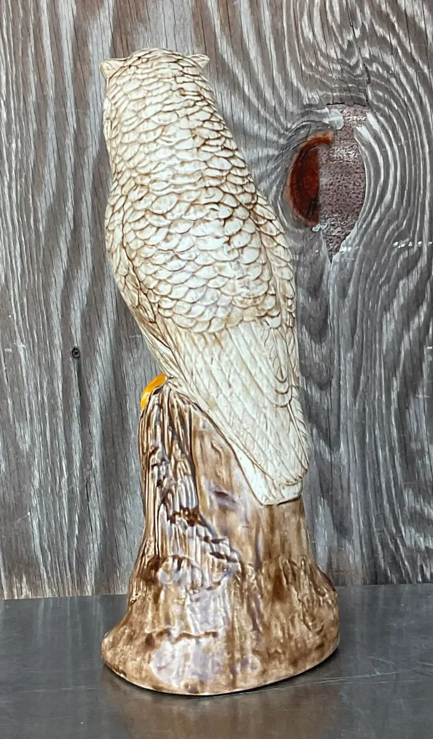 Vintage Boho Hand Painted Ceramic Owl — additional photo 3