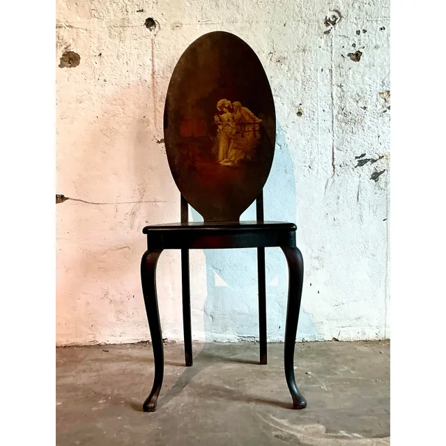 Vintage Boho Hand Painted Chair — additional photo 2