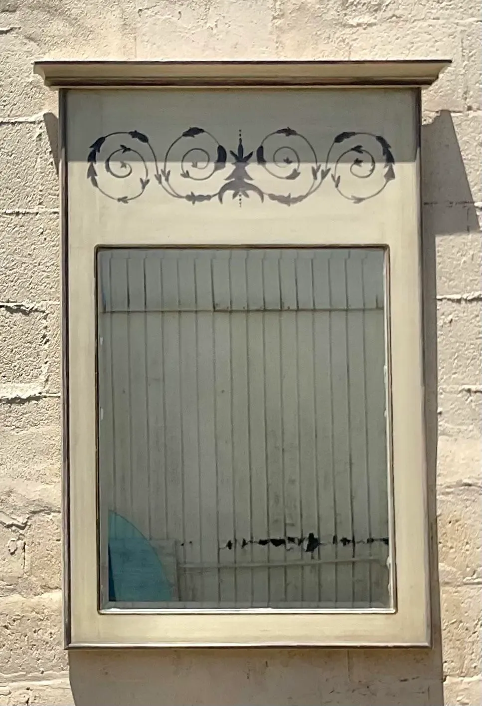 Vintage Boho Hand Painted Provençal Mirror — additional photo 1