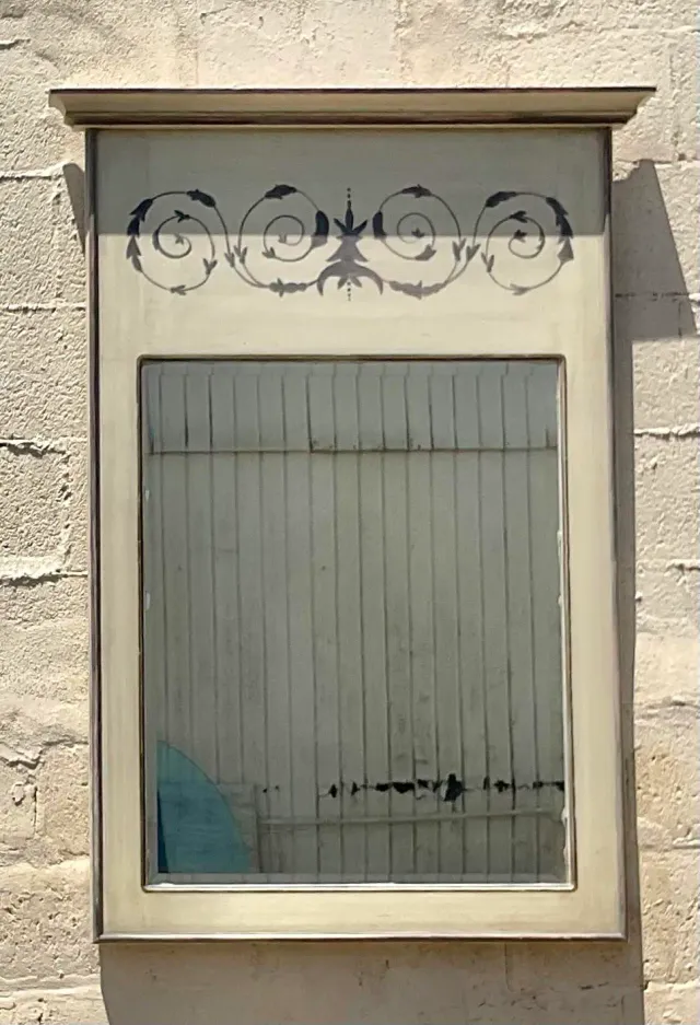 Vintage Boho Hand Painted Provençal Mirror — additional photo 1