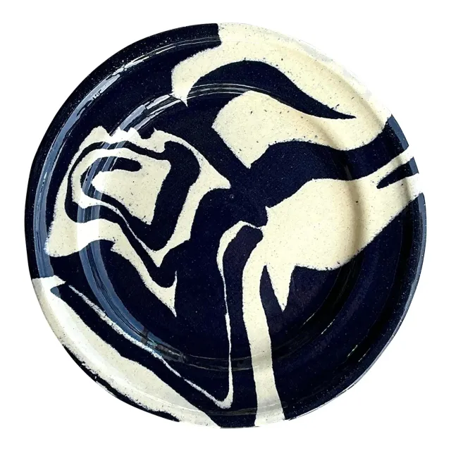 Vintage Boho Hand Painted Studio Pottery Plate — additional photo 1