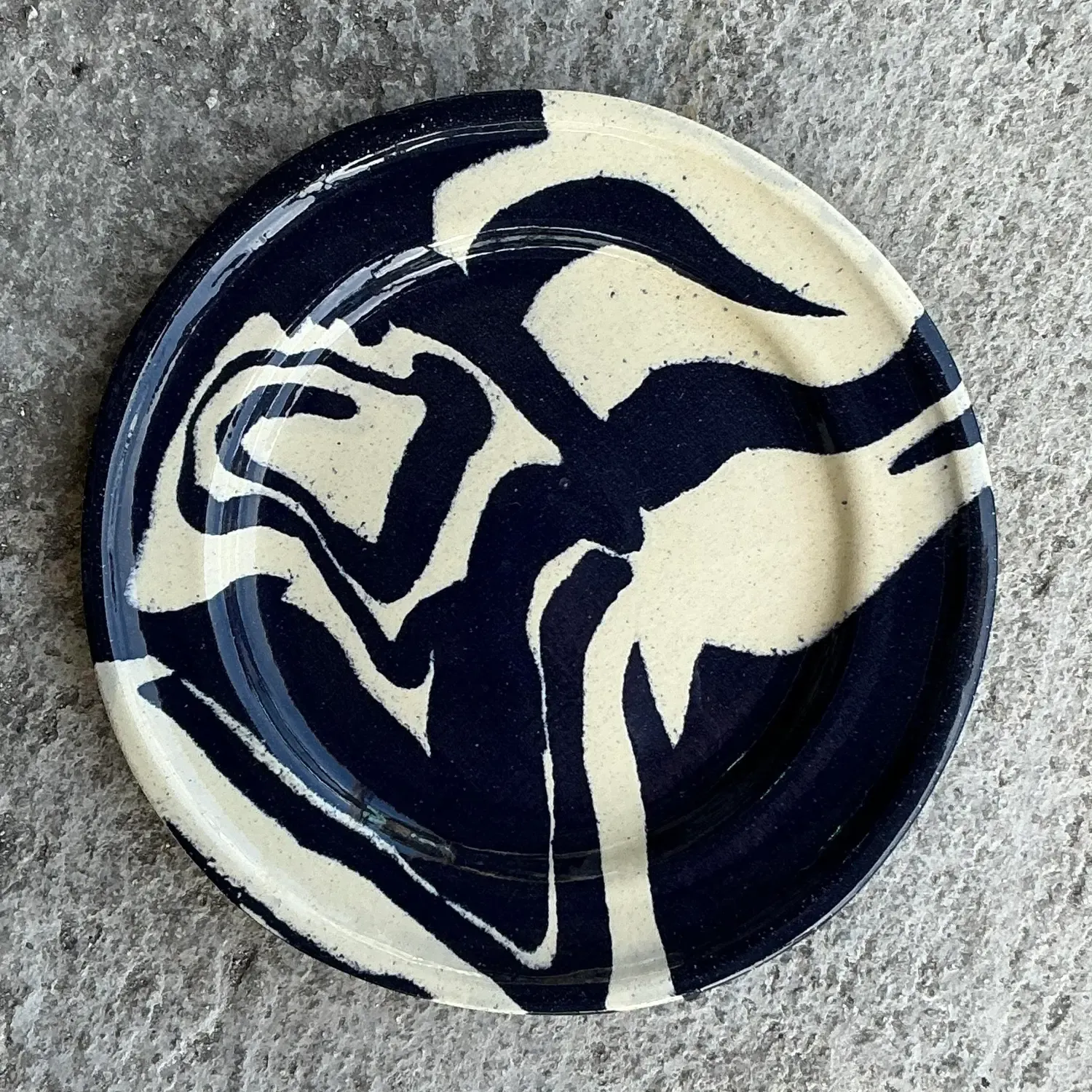 Vintage Boho Hand Painted Studio Pottery Plate — additional photo 4