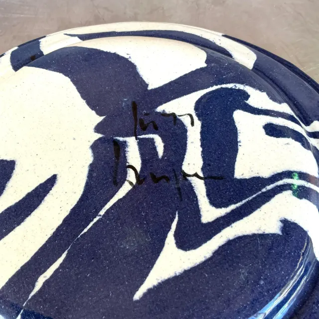 Vintage Boho Hand Painted Studio Pottery Plate — additional photo 6