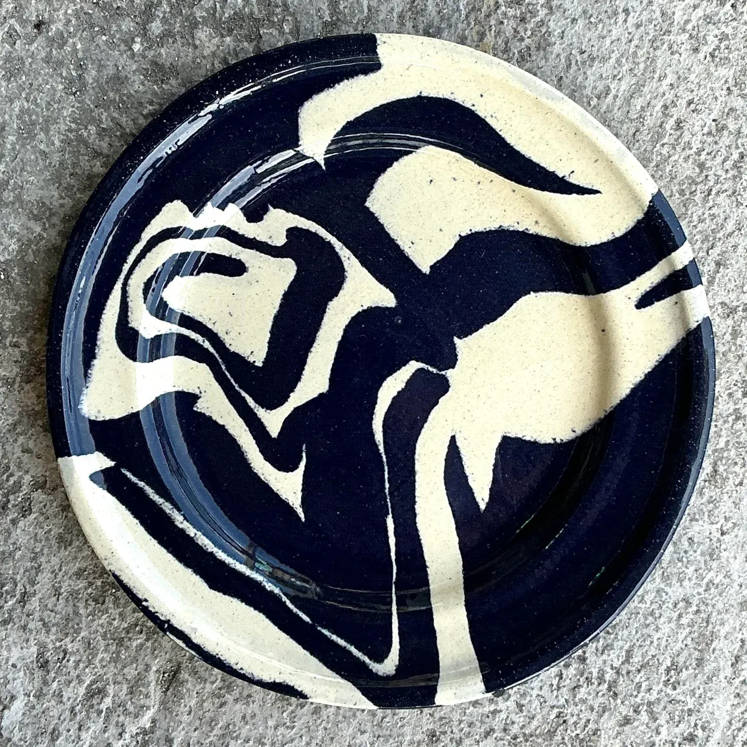 Vintage Boho Hand Painted Studio Pottery Plate — additional photo 7