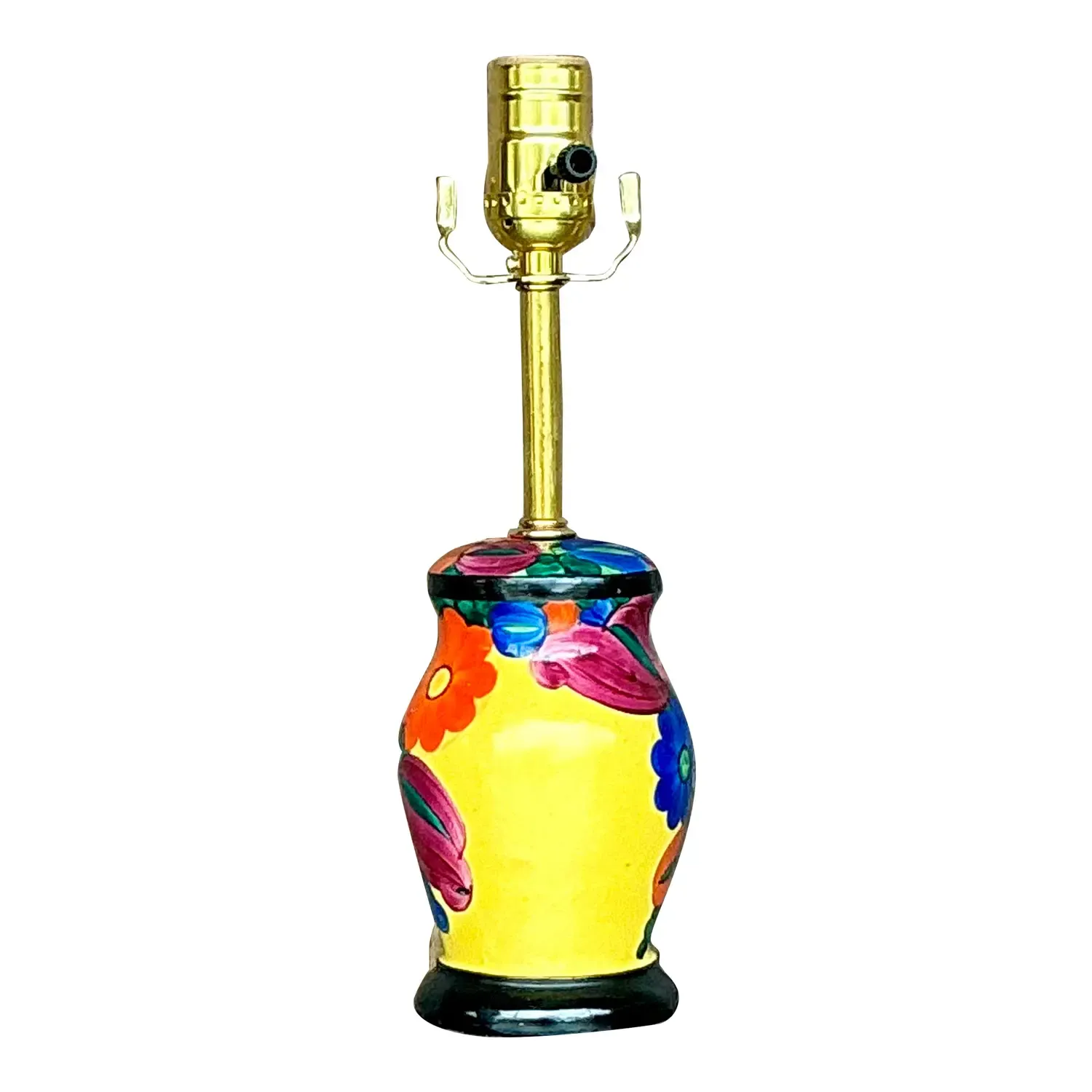 Vintage Boho Hand Painted Vanity Lamp — additional photo 1