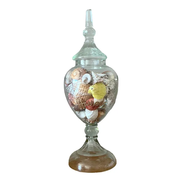 Vintage Boho Harrods Cut Glass Apothecary Jar — additional photo 1