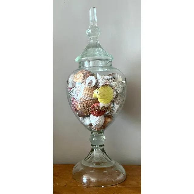 Vintage Boho Harrods Cut Glass Apothecary Jar — additional photo 2