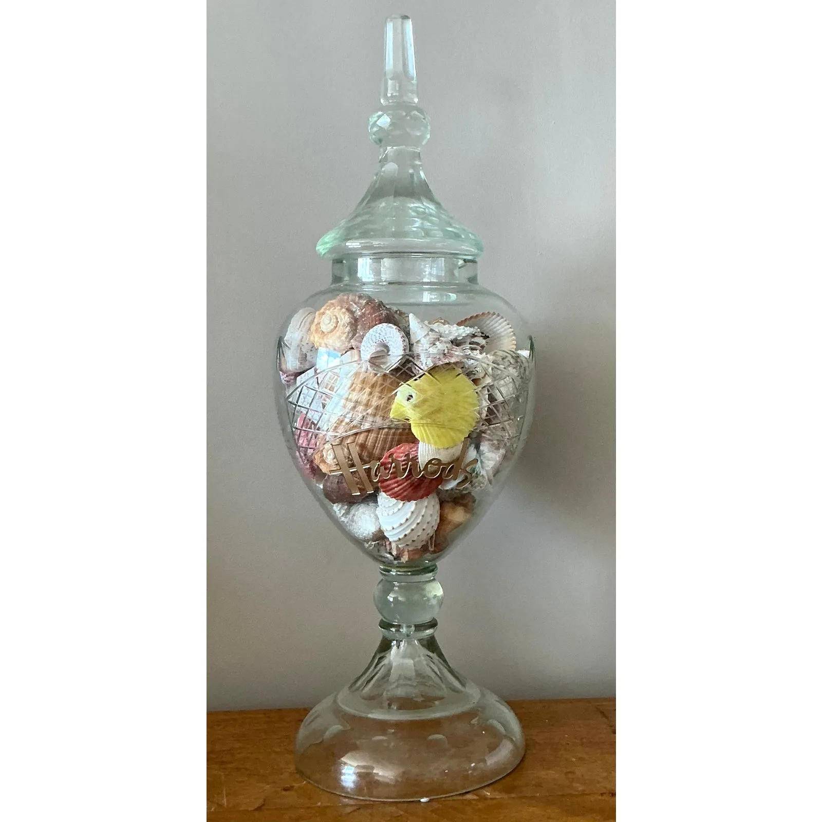 Vintage Boho Harrods Cut Glass Apothecary Jar — additional photo 4
