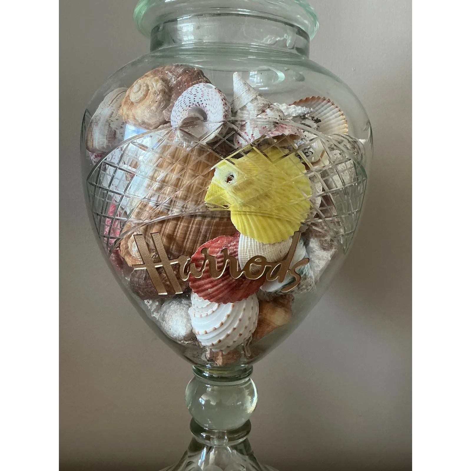 Vintage Boho Harrods Cut Glass Apothecary Jar — additional photo 5