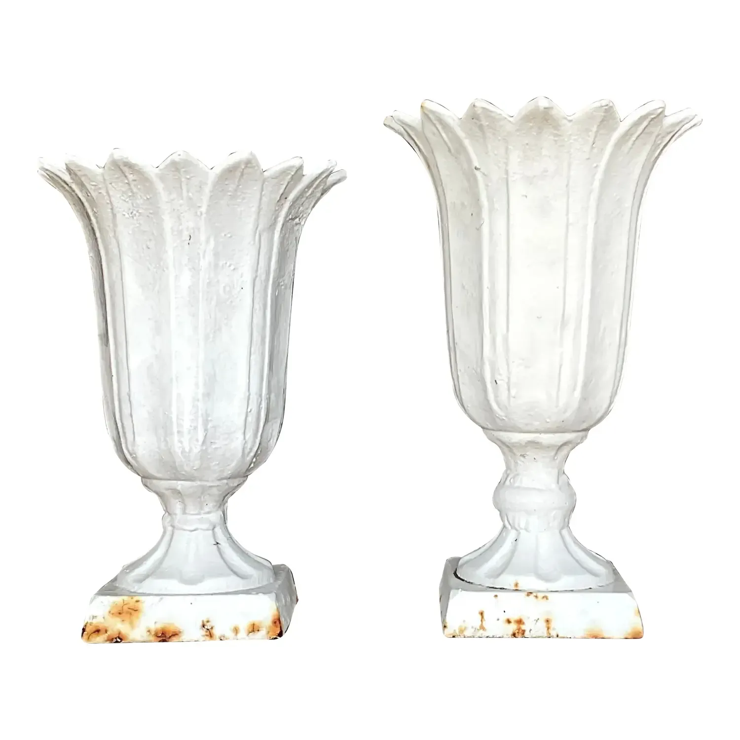 Vintage Boho Henderson Iron Works Petal Urns - Set of Two — additional photo 1