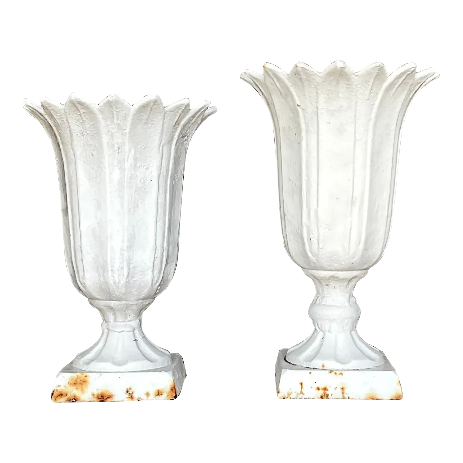 Vintage Boho Henderson Iron Works Petal Urns - Set of Two — additional photo 2