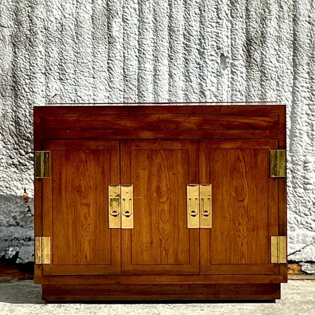 Vintage Boho Henredon Campaign Dry Bar — additional photo 1