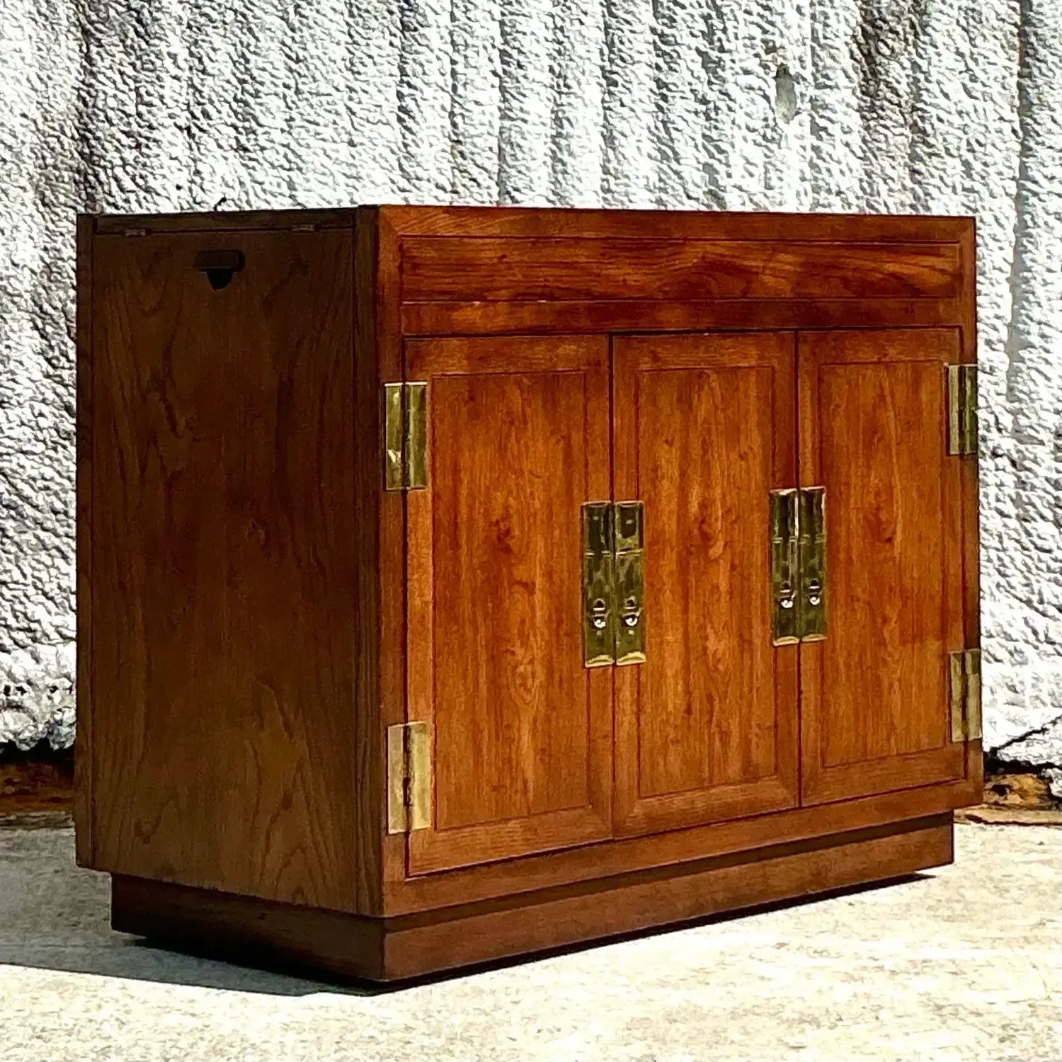 Vintage Boho Henredon Campaign Dry Bar — additional photo 4
