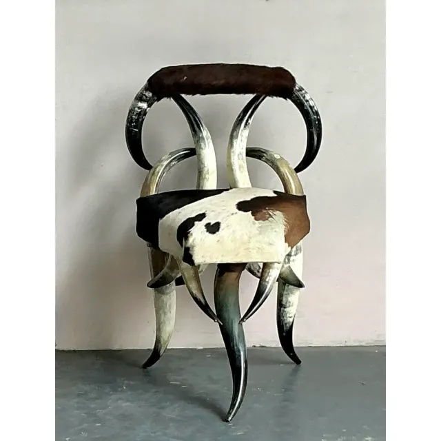 Vintage Boho Horn Chair — additional photo 2