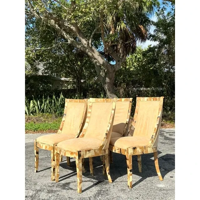 Vintage Boho Horn Dining Chairs - Set of 5 — additional photo 1