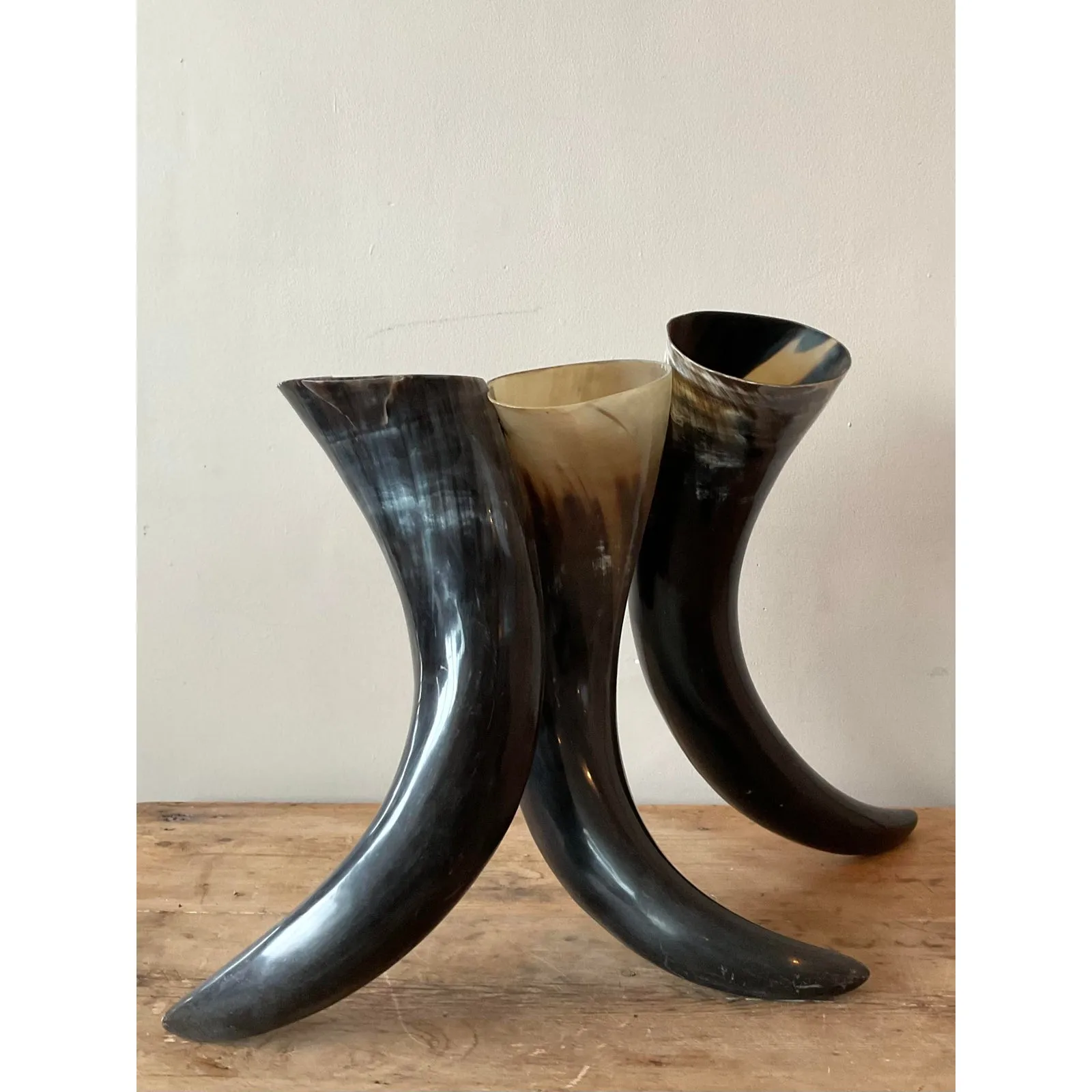 Vintage Boho Horn Trio Vase — additional photo 1
