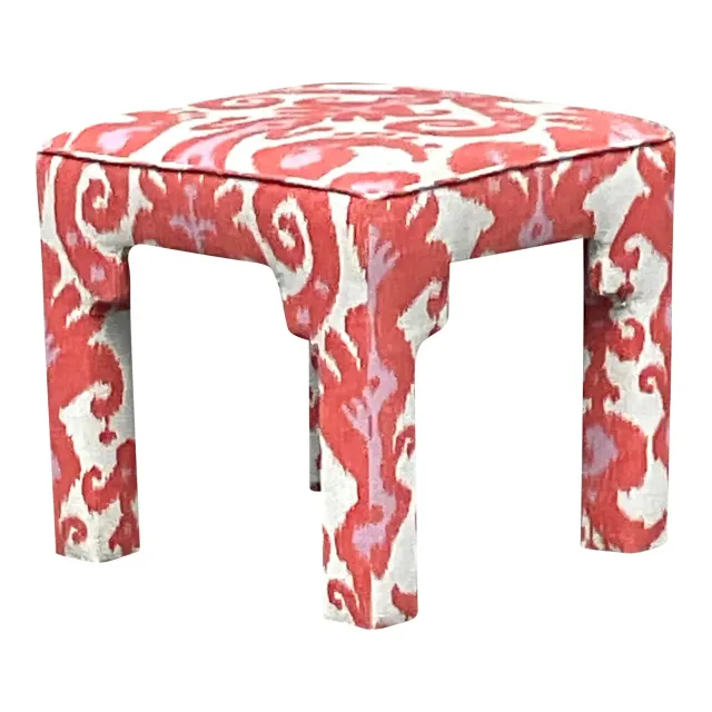 Vintage Boho Ikat Low Stool — additional photo 1