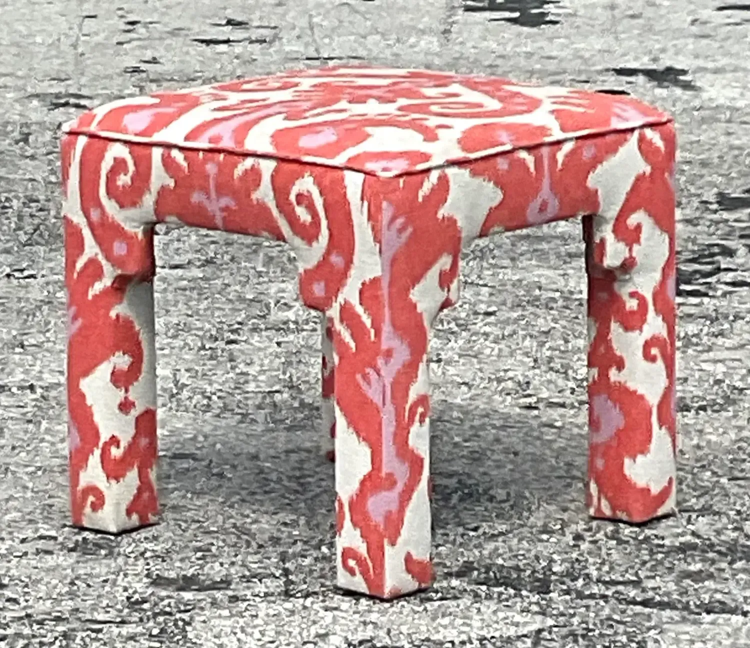 Vintage Boho Ikat Low Stool — additional photo 2