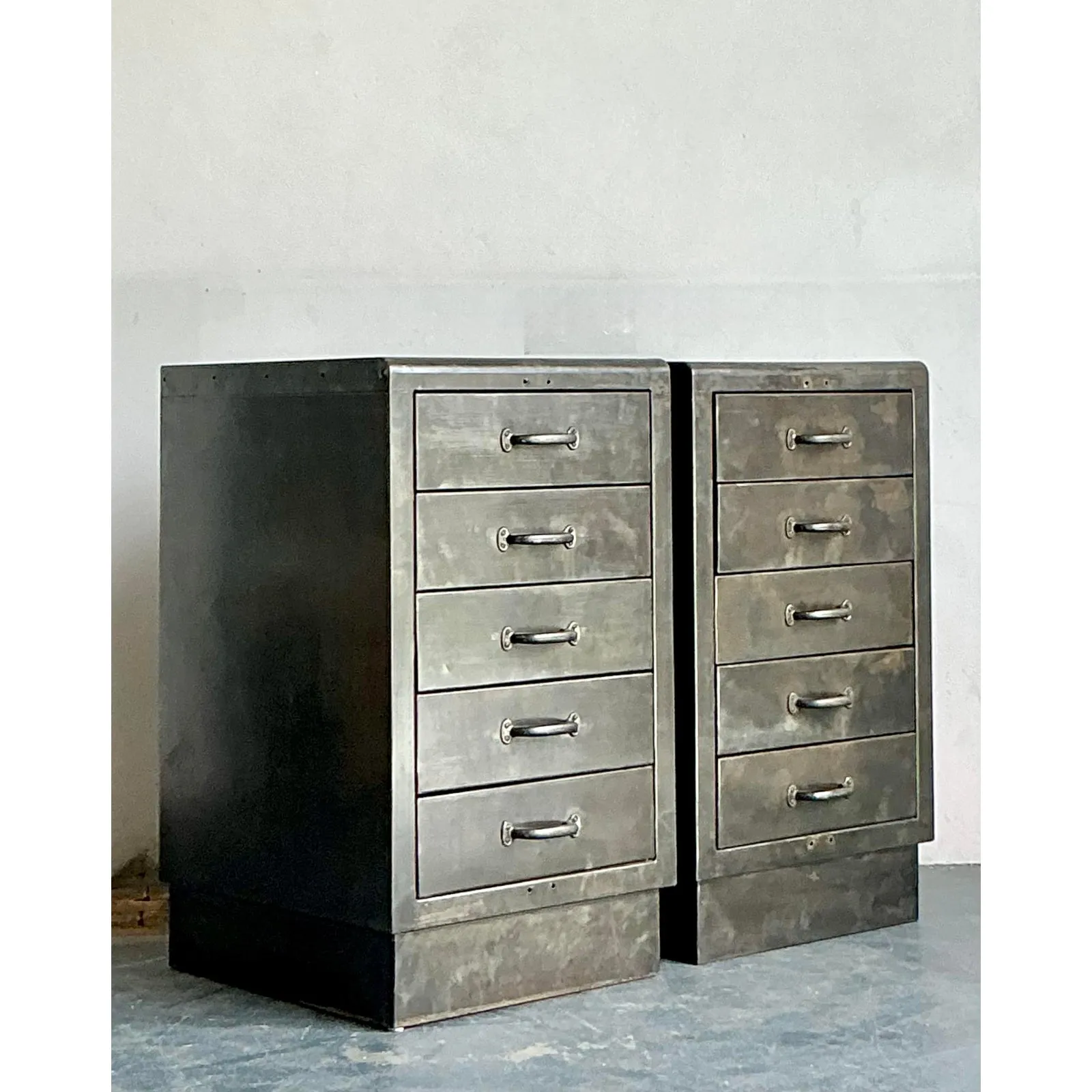 Vintage Boho Industrial Chests - A Pair — additional photo 2