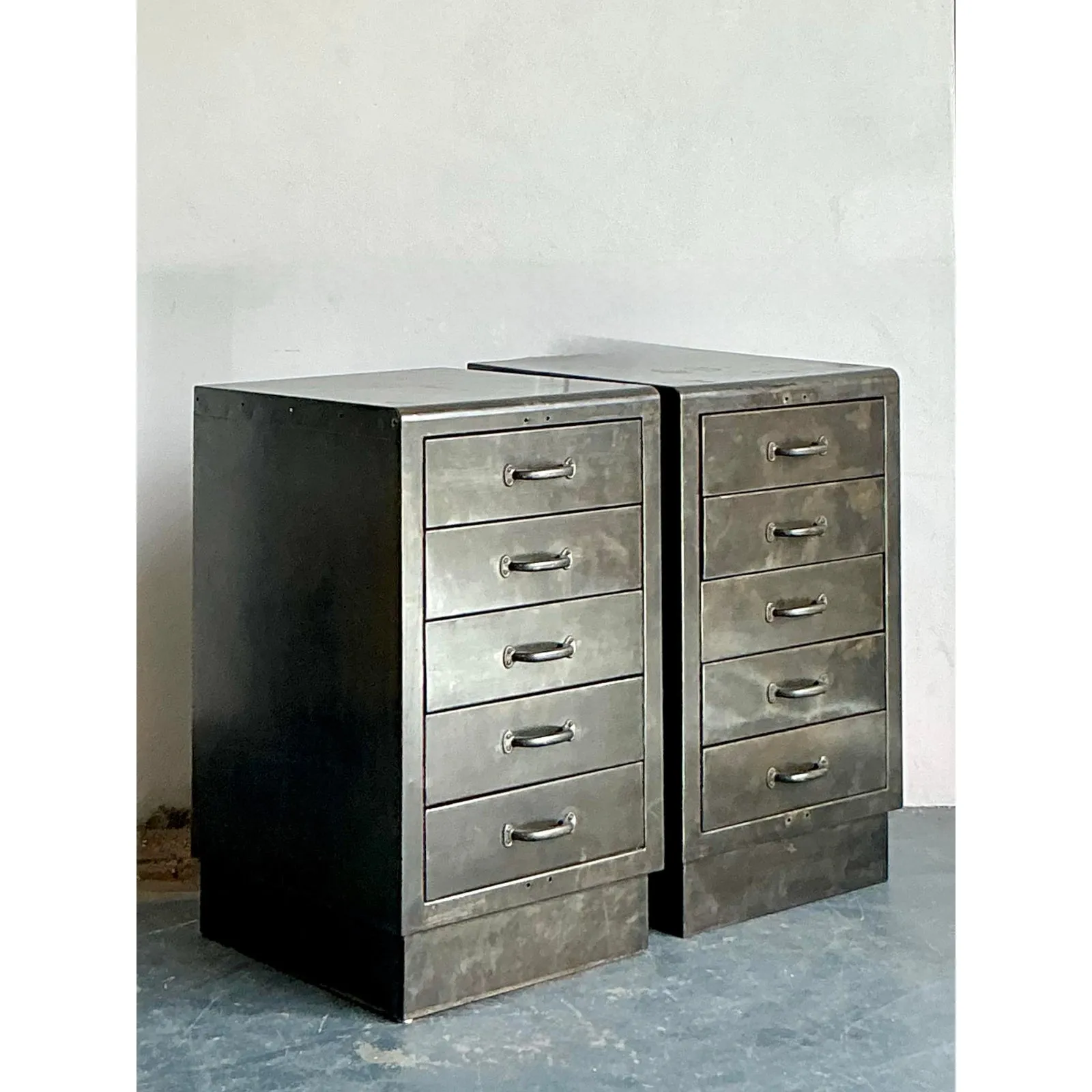 Vintage Boho Industrial Chests - A Pair — additional photo 4
