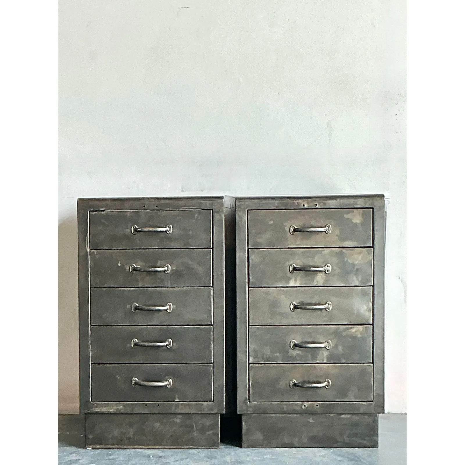 Vintage Boho Industrial Chests - A Pair — additional photo 5