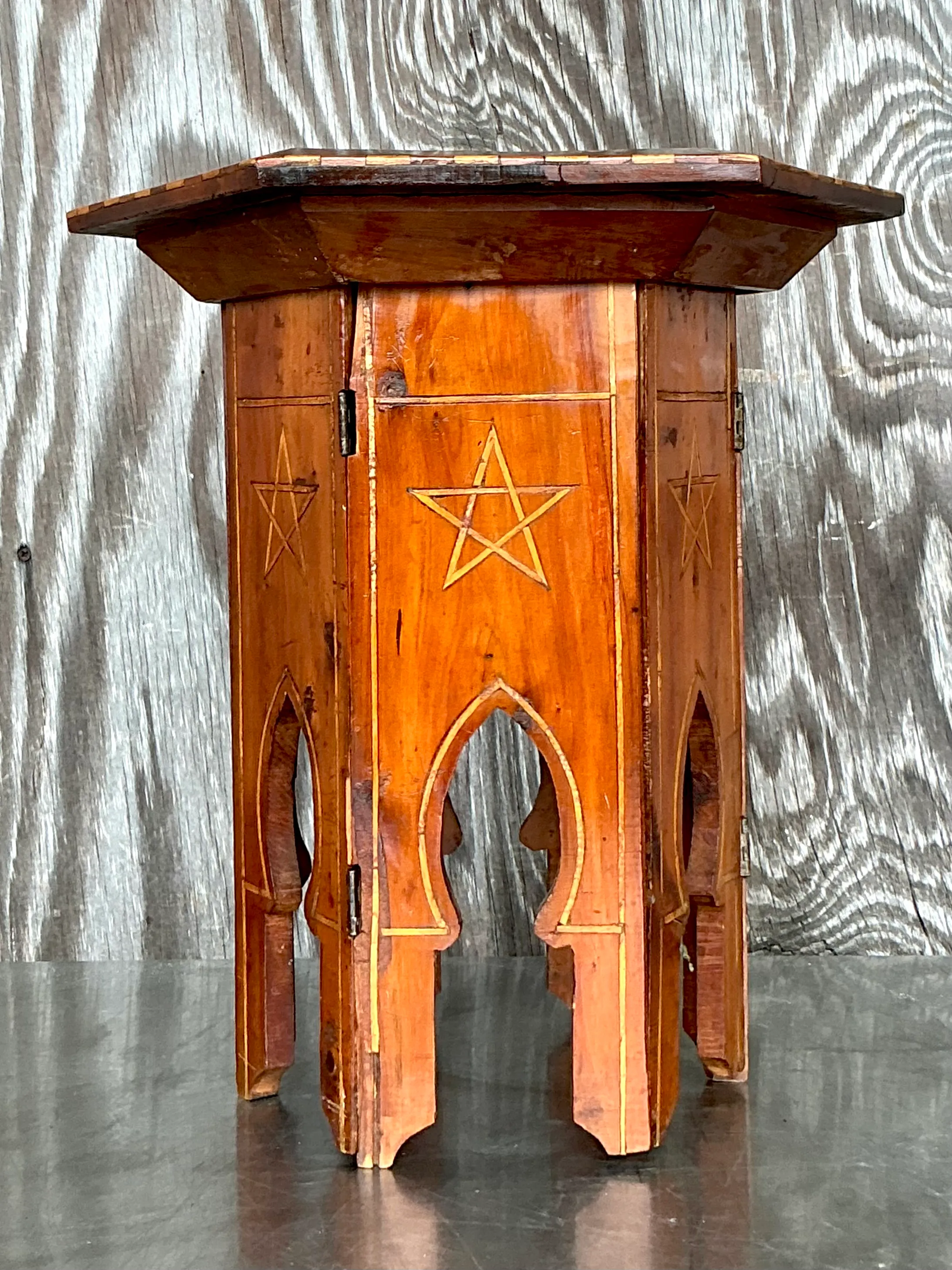 Vintage Boho Inlay Drinks Table — additional photo 3