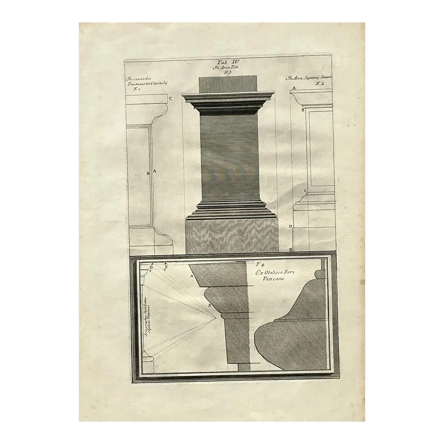 Vintage Boho Italian Architectural Original Print — additional photo 2