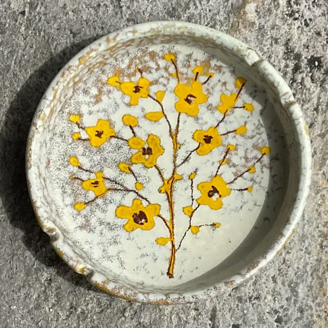 Vintage Boho Italian Floral Ashtray — additional photo 1