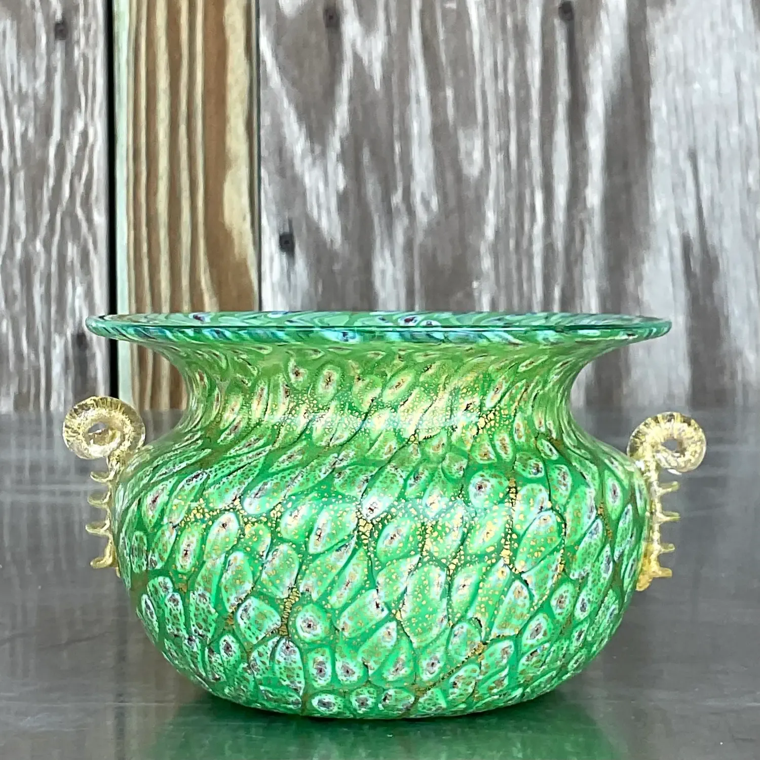 Vintage Boho Italian Glass Bowl After Murano — additional photo 3