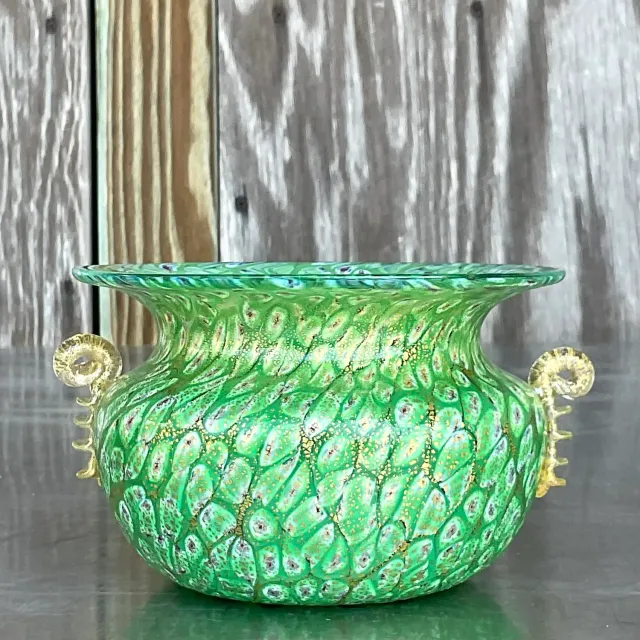 Vintage Boho Italian Glass Bowl After Murano — additional photo 3