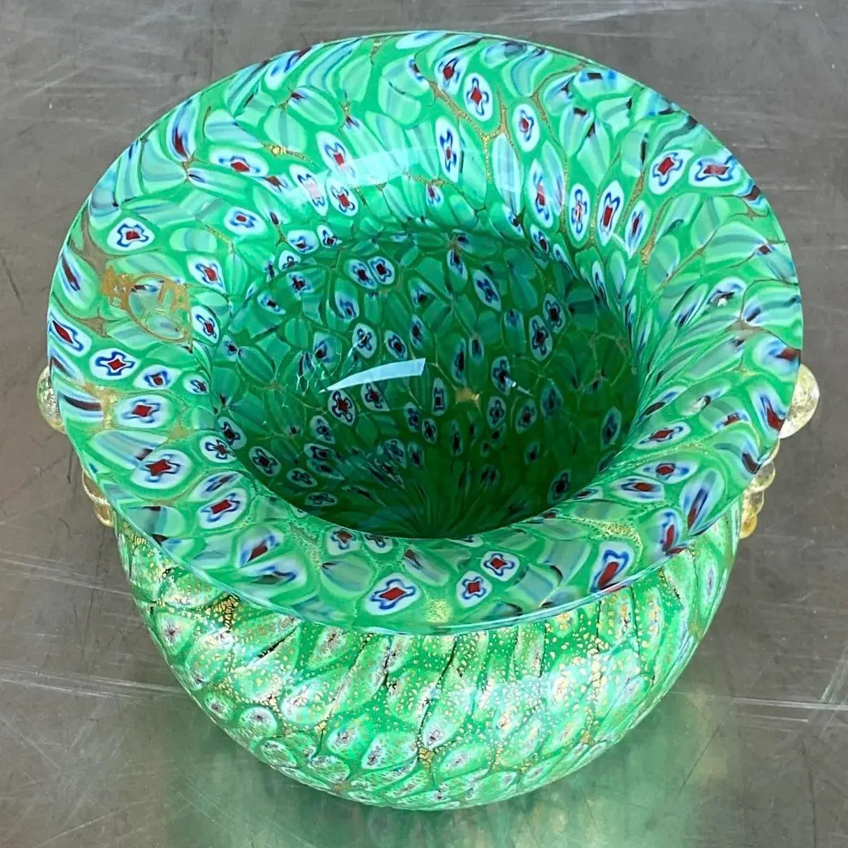 Vintage Boho Italian Glass Bowl After Murano — additional photo 6