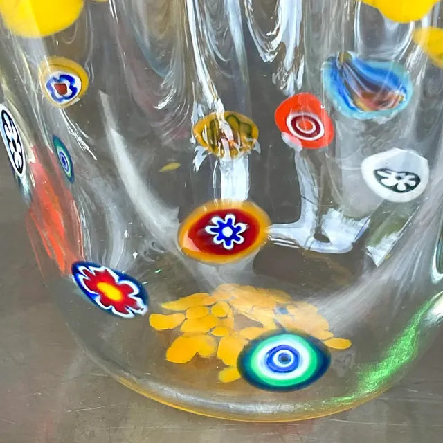 Vintage Boho Italian Ruffle Art Glass Vase — additional photo 5