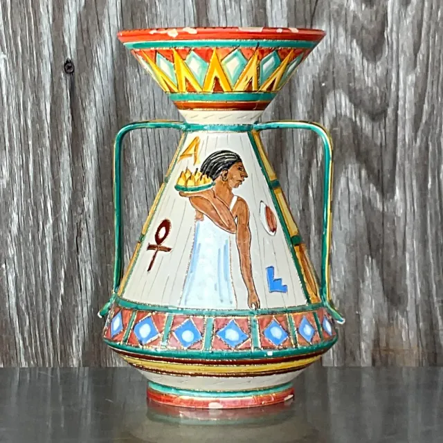 Vintage Boho Italian Volvo Deruta Vase — additional photo 2