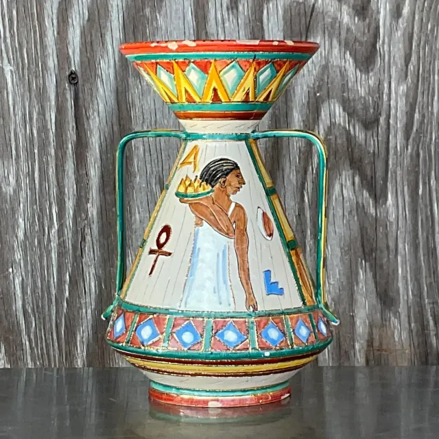 Vintage Boho Italian Volvo Deruta Vase — additional photo 3