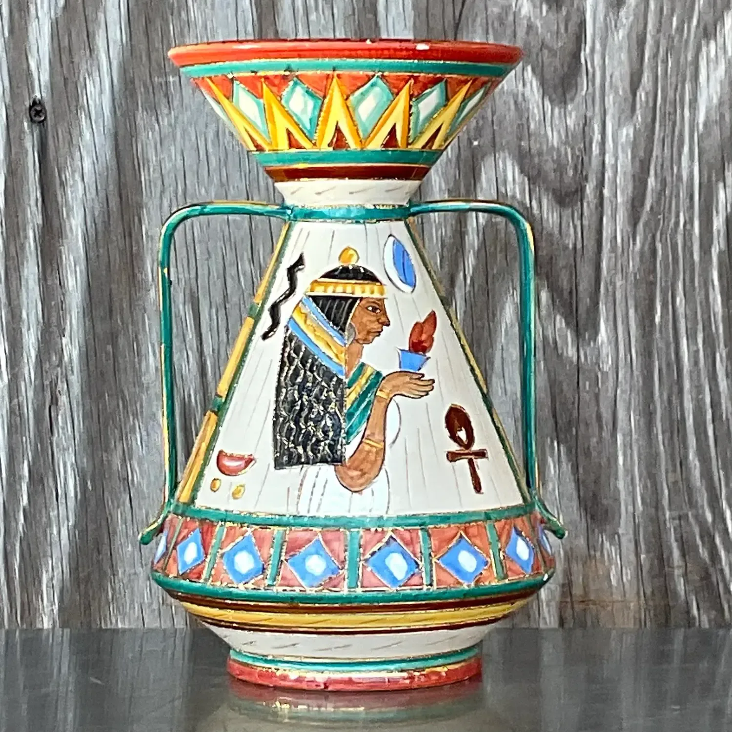 Vintage Boho Italian Volvo Deruta Vase — additional photo 5