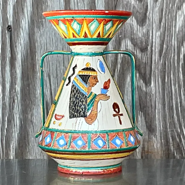 Vintage Boho Italian Volvo Deruta Vase — additional photo 5