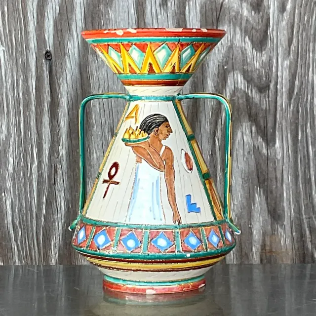 Vintage Boho Italian Volvo Deruta Vase — additional photo 8