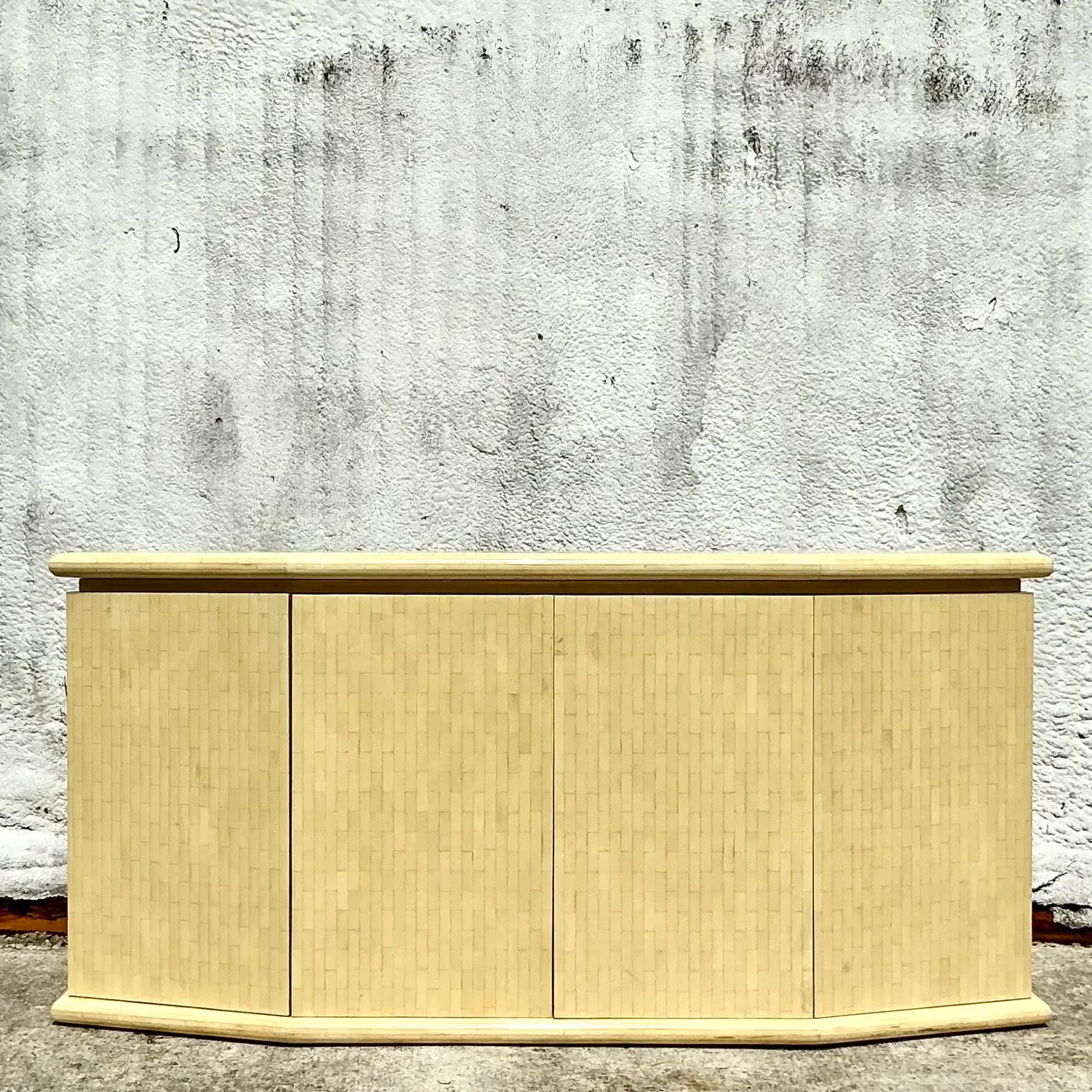 Vintage Boho Jimeco Tessellated Bone Angled Credenza — additional photo 3