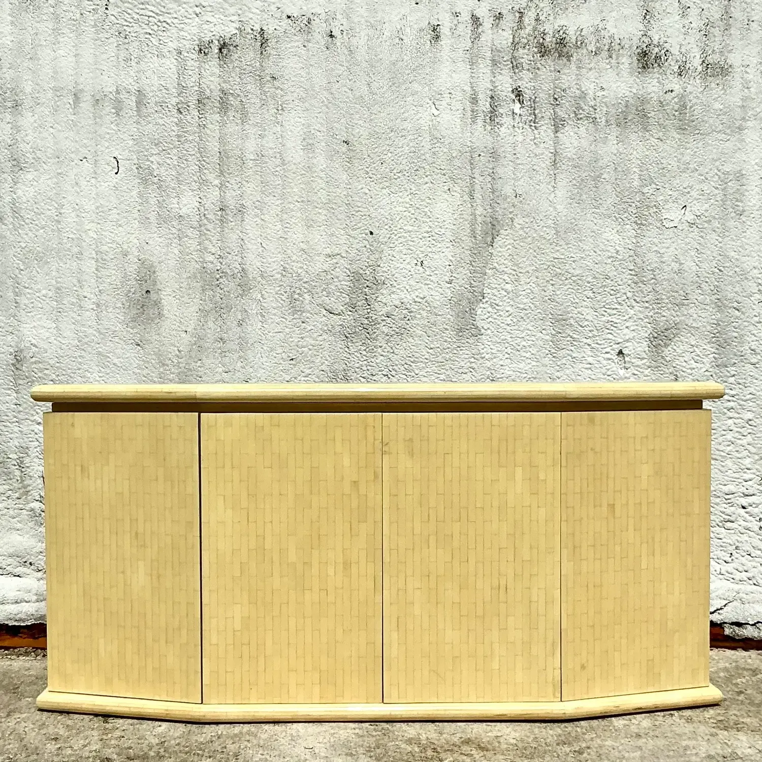 Vintage Boho Jimeco Tessellated Bone Angled Credenza — additional photo 4