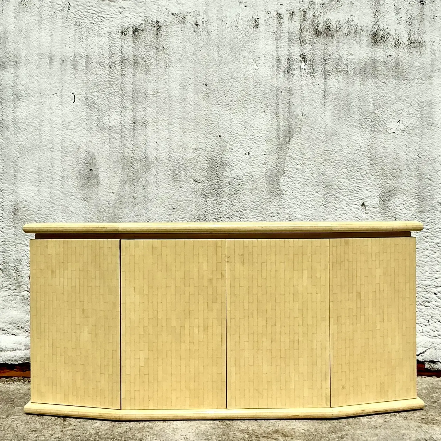 Vintage Boho Jimeco Tessellated Bone Angled Credenza — additional photo 5