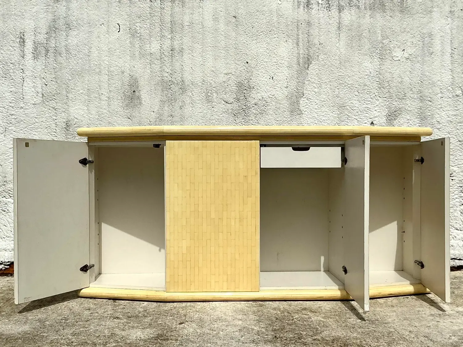 Vintage Boho Jimeco Tessellated Bone Angled Credenza — additional photo 7